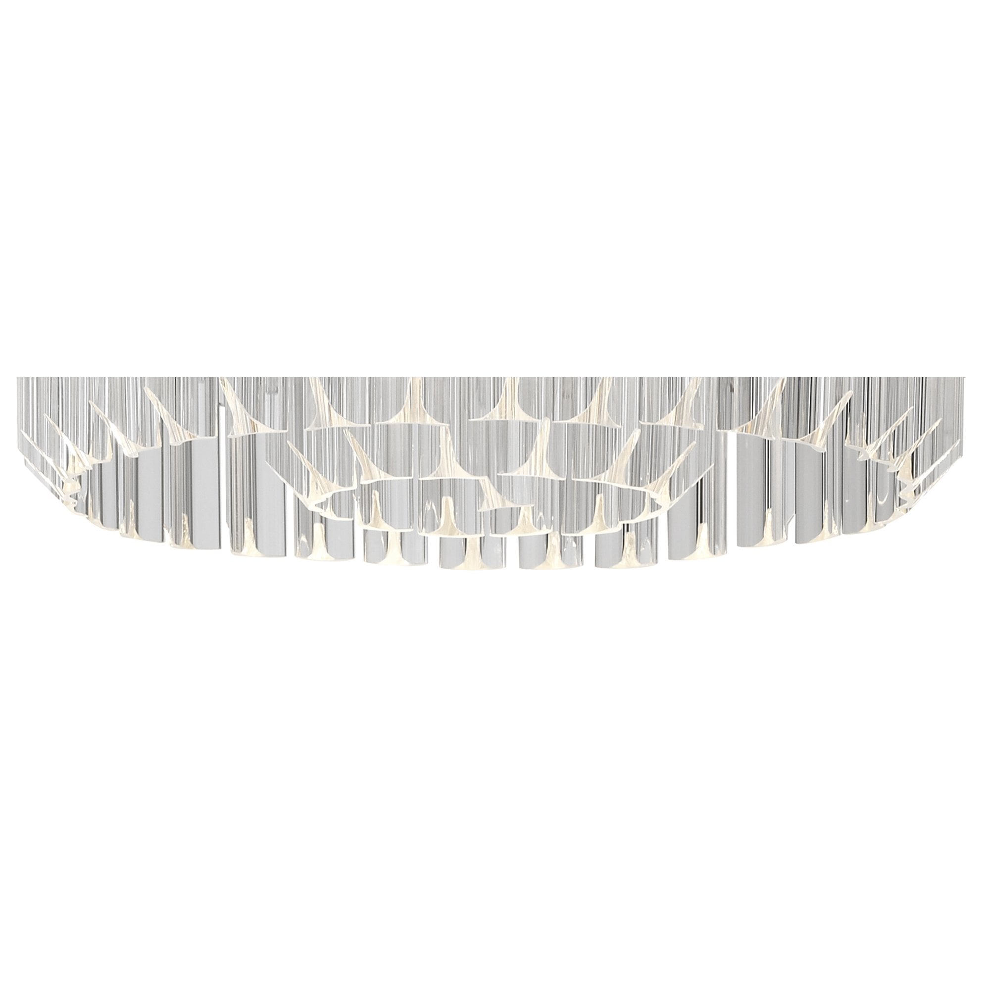 Donard Brass 7 Light Flush Fitting with Clear Glass