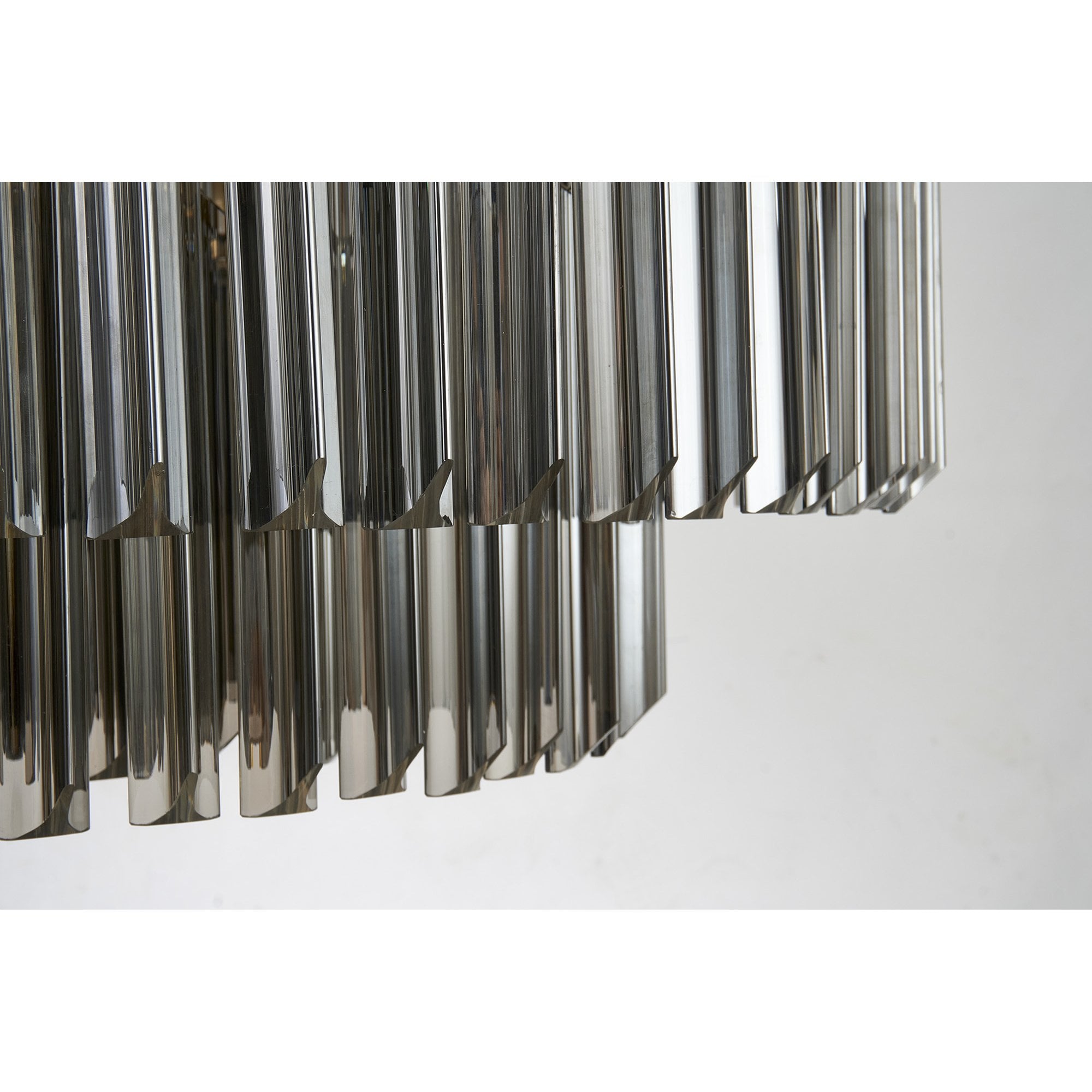 Donard Brass 12 Light Flush Fitting with Smoked Glass
