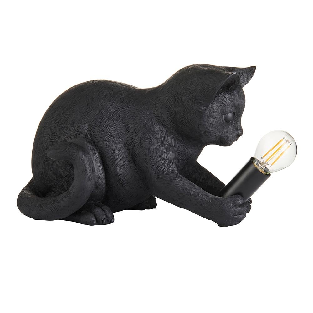 Kitten Table Lamp in Black Finish