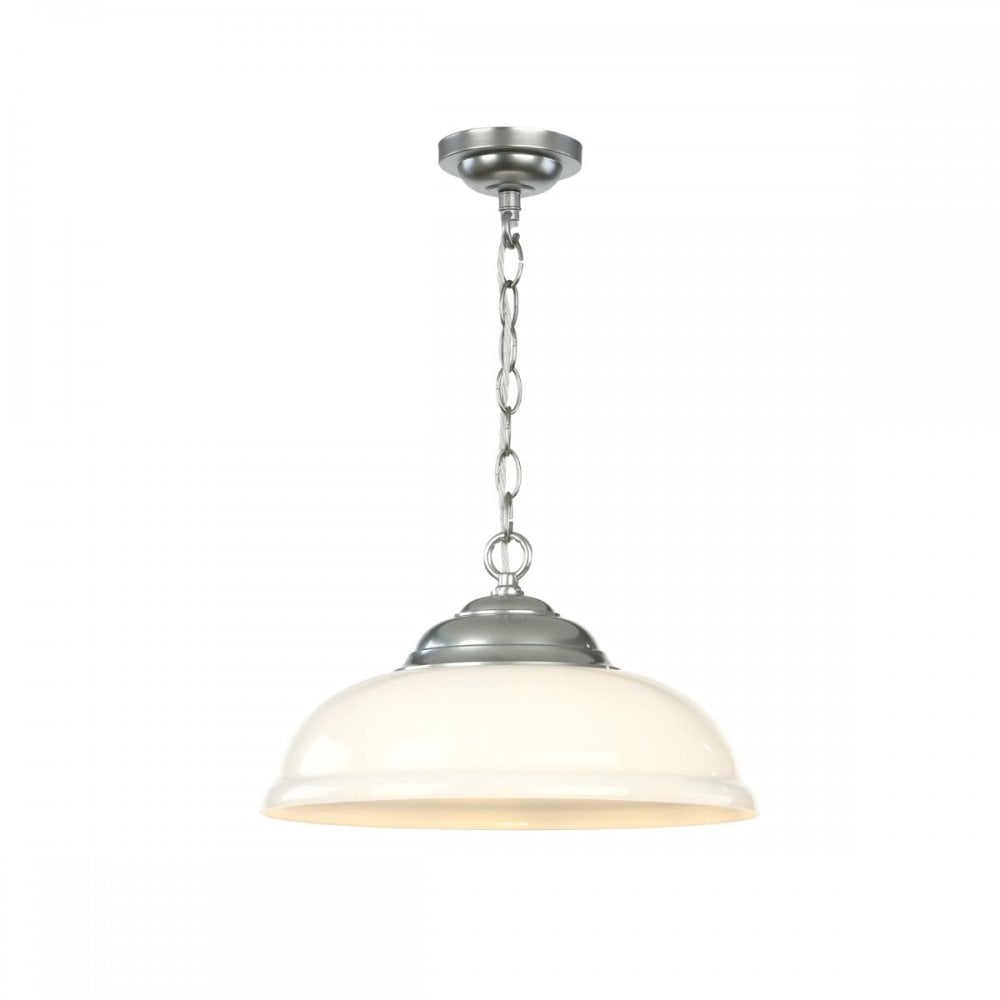 Webster Pendant Smoked Glass Chrome