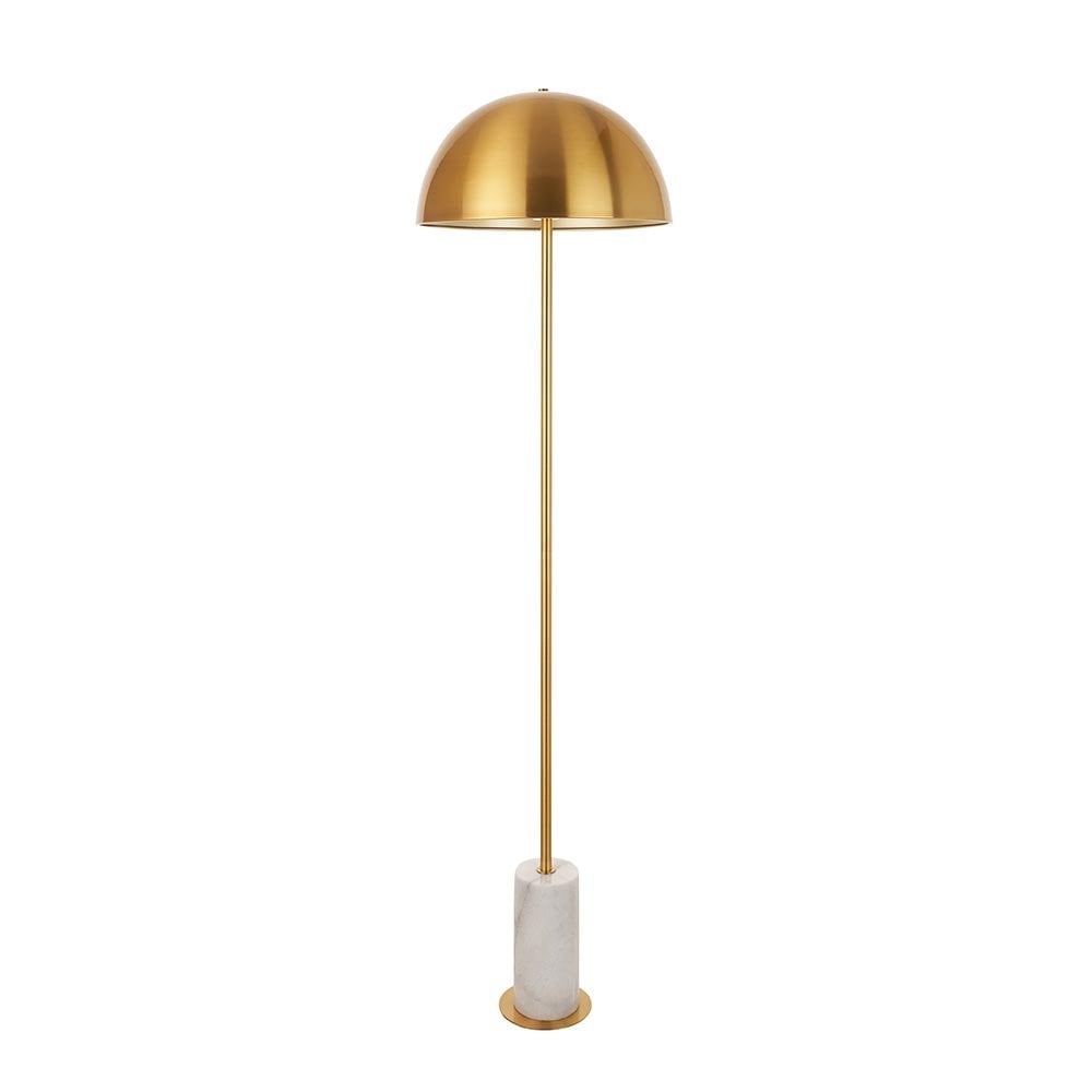 Emily Aged Brass & Marble Floor Lamp