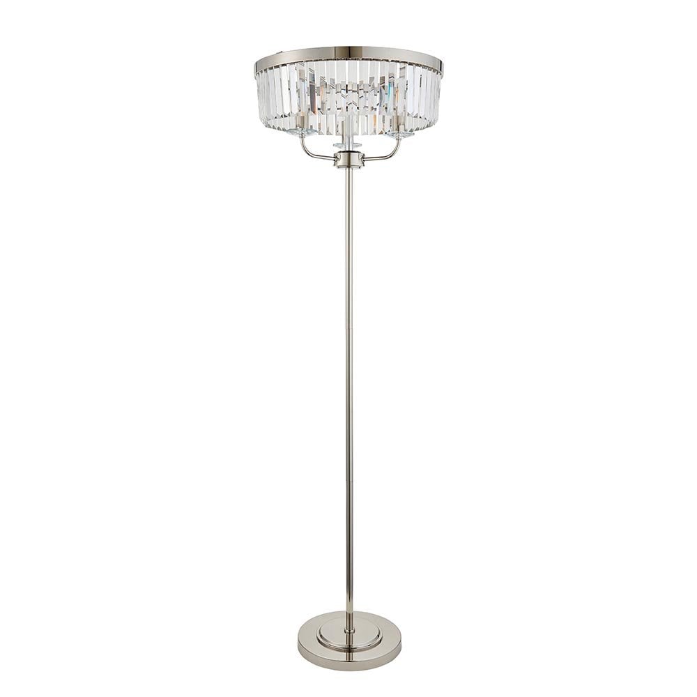 Carol Bright Nickel & Crystal Floor Lamp