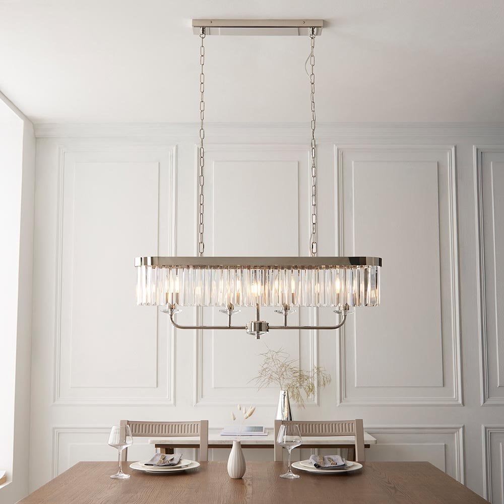 Carol Bright Nickel & Crystal Linear Pendant