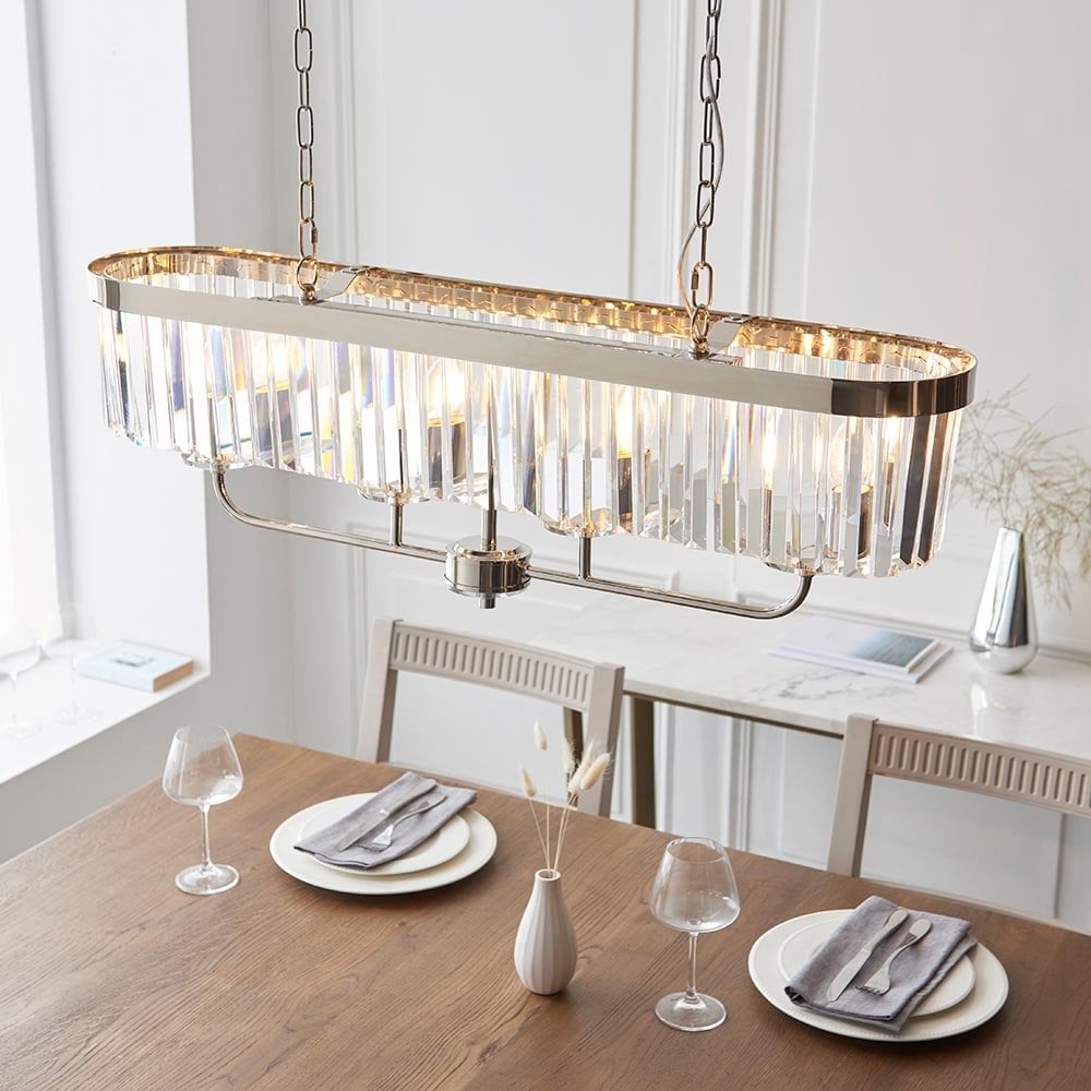 Carol Bright Nickel & Crystal Linear Pendant