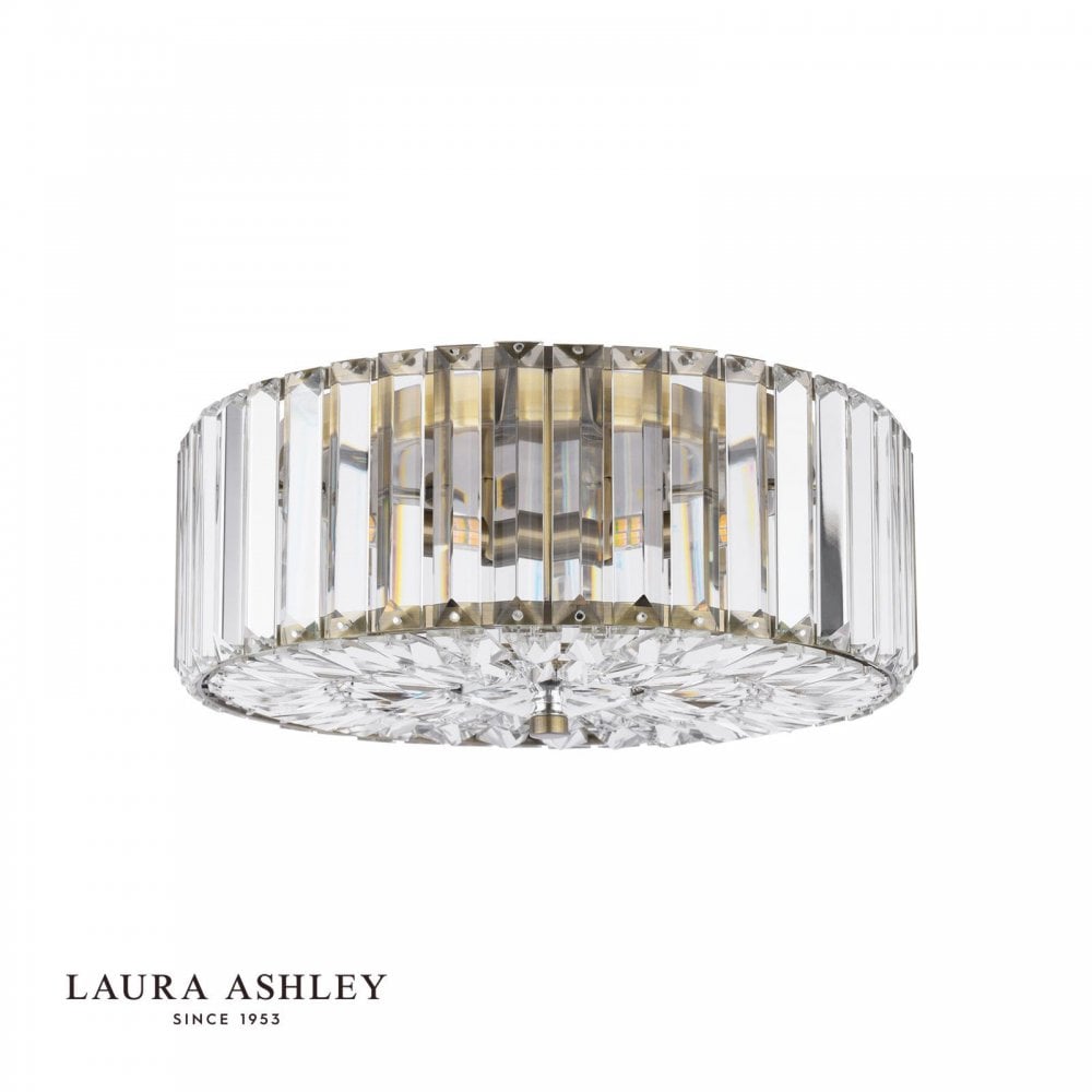 Fernhurst 3 Light Flush Crystal & Polished Chrome