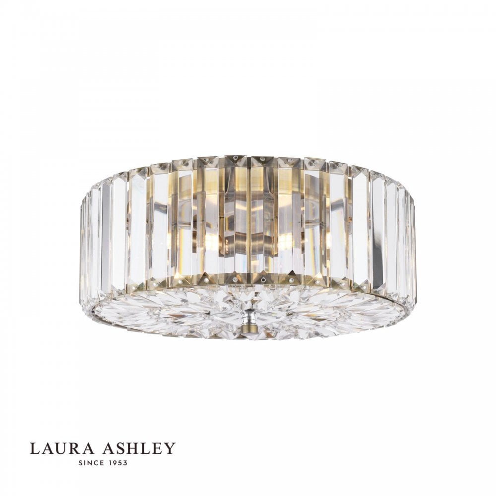 Fernhurst 3 Light Flush Crystal & Polished Chrome