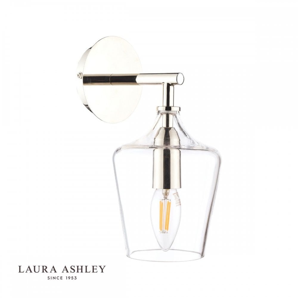 Ockley Polished Chrome & Glass Wall Light