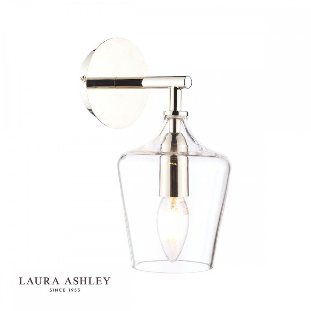 Ockley Polished Chrome & Glass Wall Light