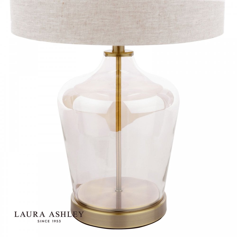 Laura Ashley Ockley Touch Table Lamp Polished Chrome & Glass With Shade