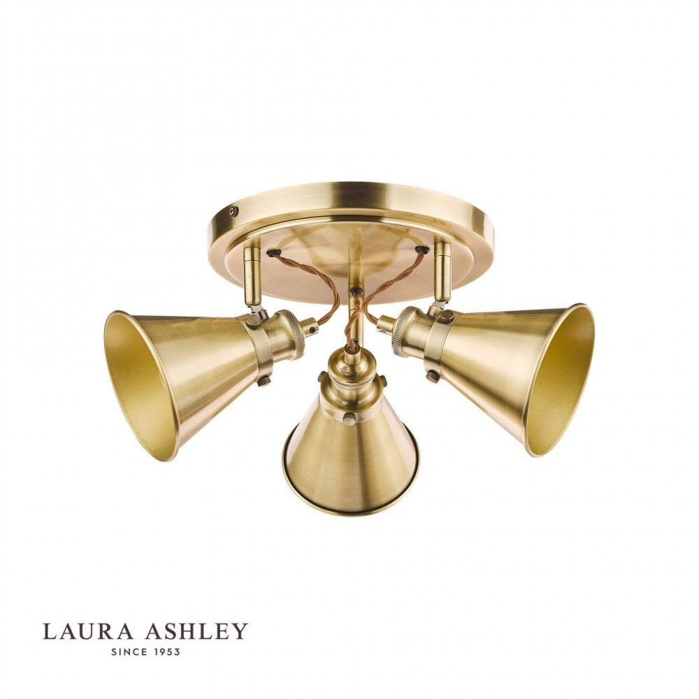 Refus 3 Light Spotlight in Antique Brass