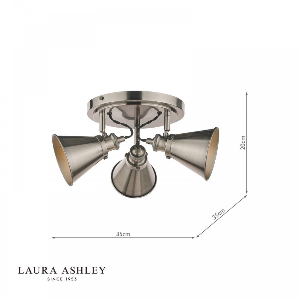 Refus 3 Light Spotlight in Antique Brass