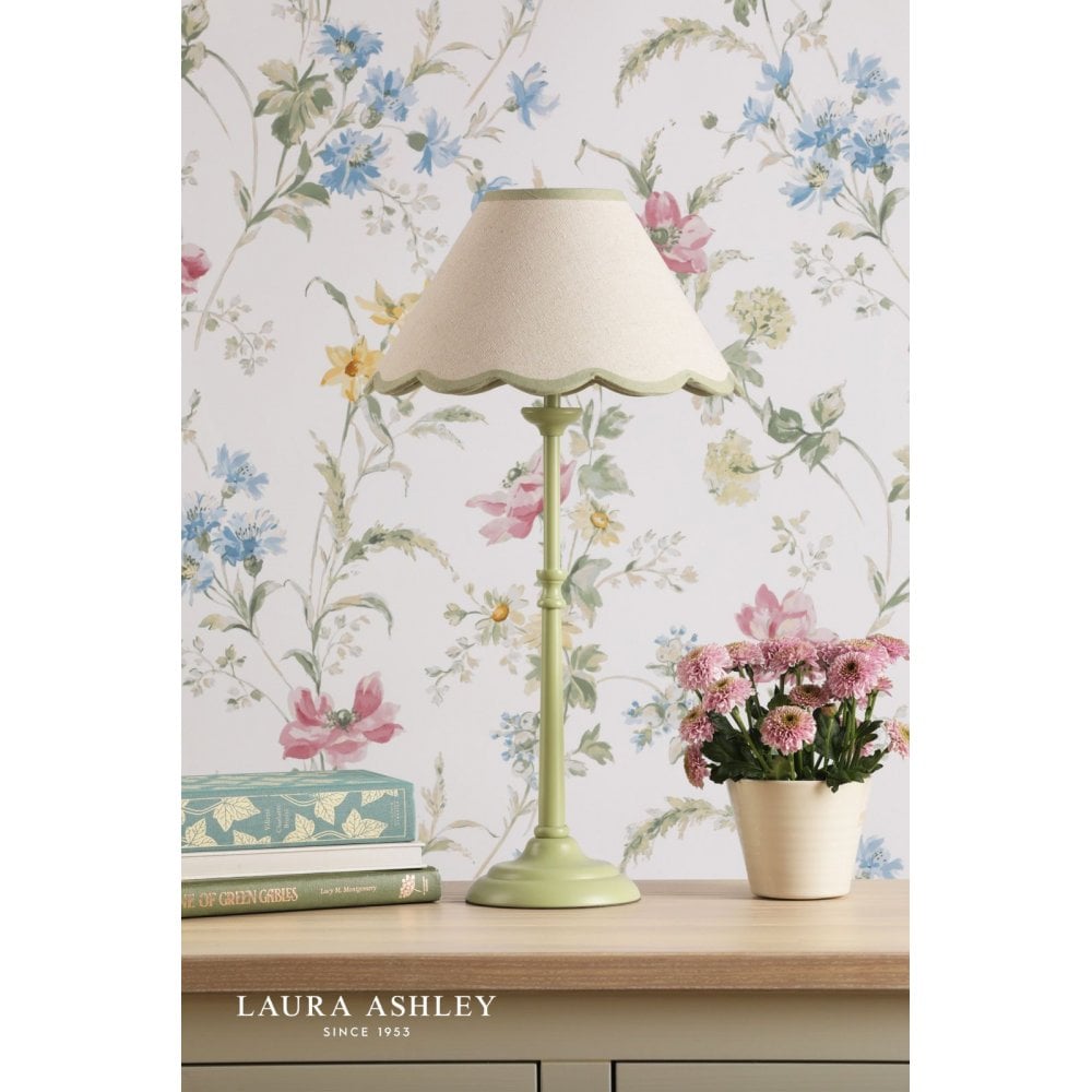 Cordwell Matt Green Table Lamp C/W Shade