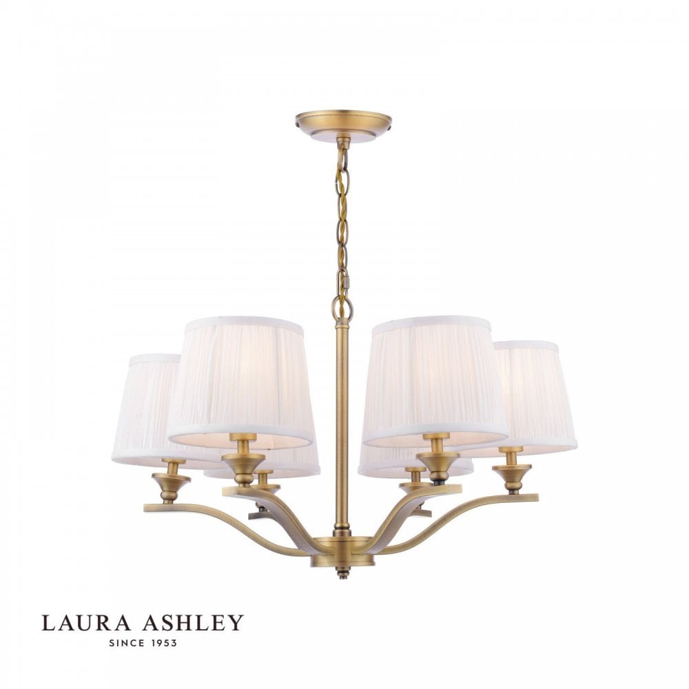 Hemsley 6 Light Antique Brass Ceiling Pendant