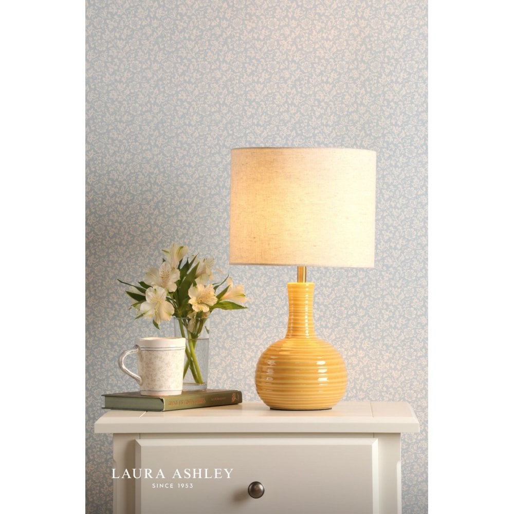 Padley Yellow Ceramic Table Lamp C/W Shade