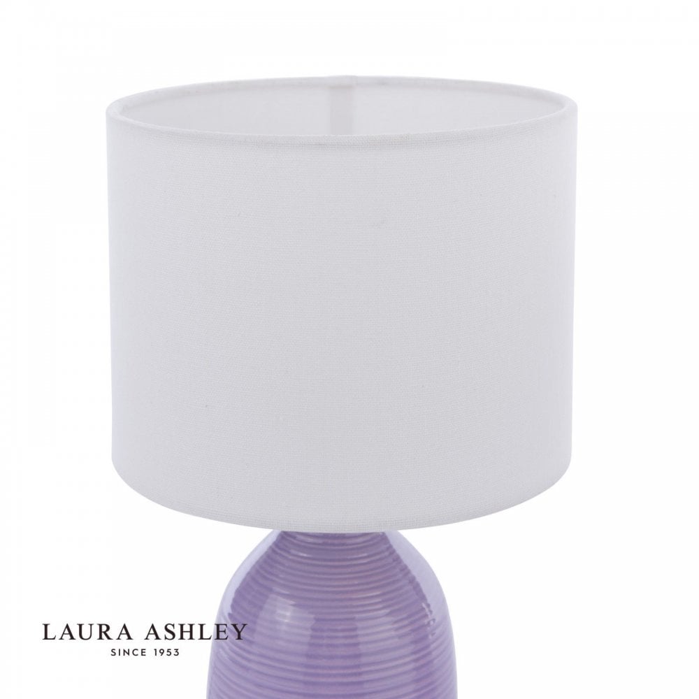 Penny Twin Pack Purple Ceramic Table Lamp C/W Shades