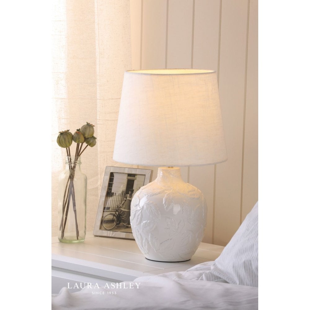 Redhall White Ceramic Table Lamp C/W Shade