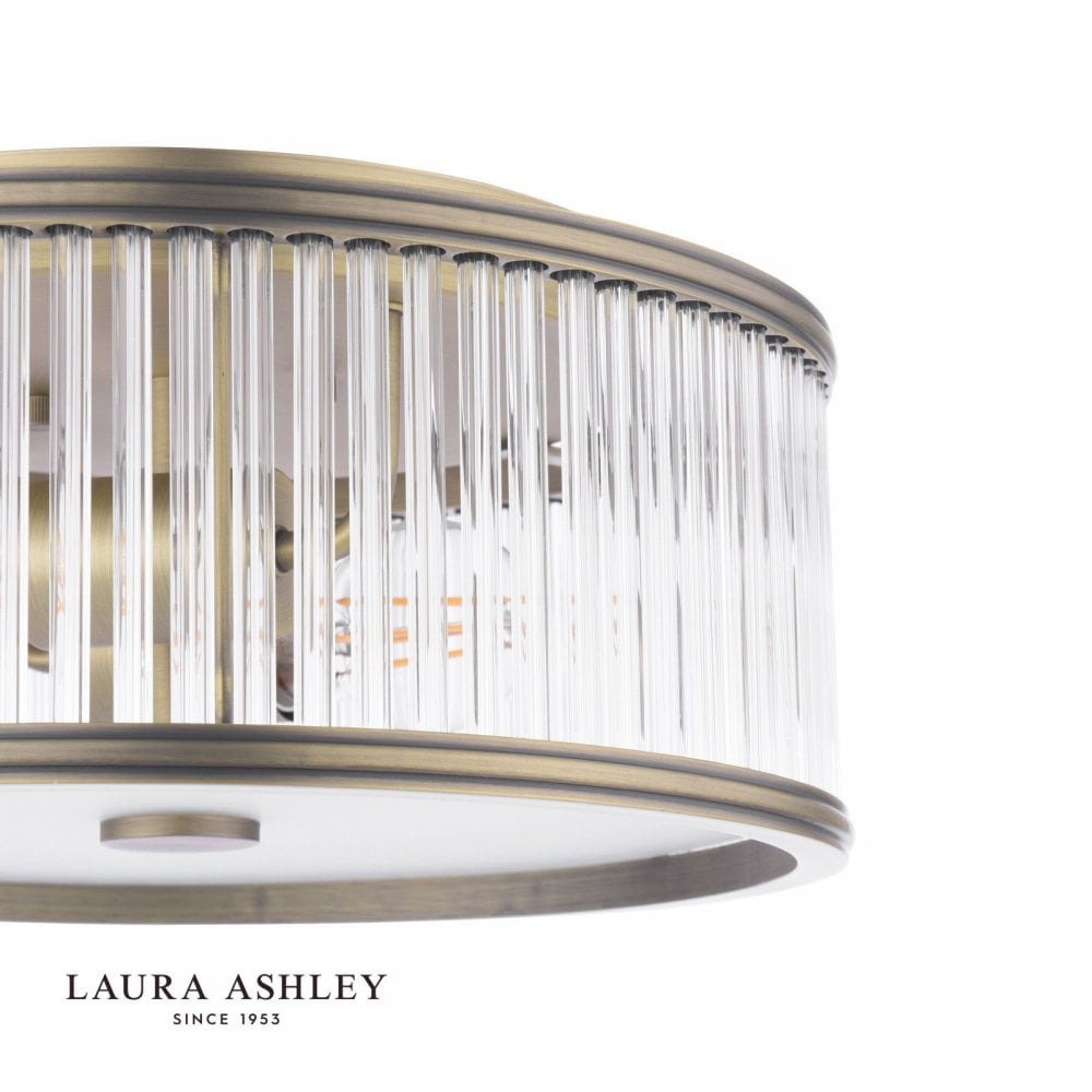 Sutton 2 Light Antique Brass Flush Fitting