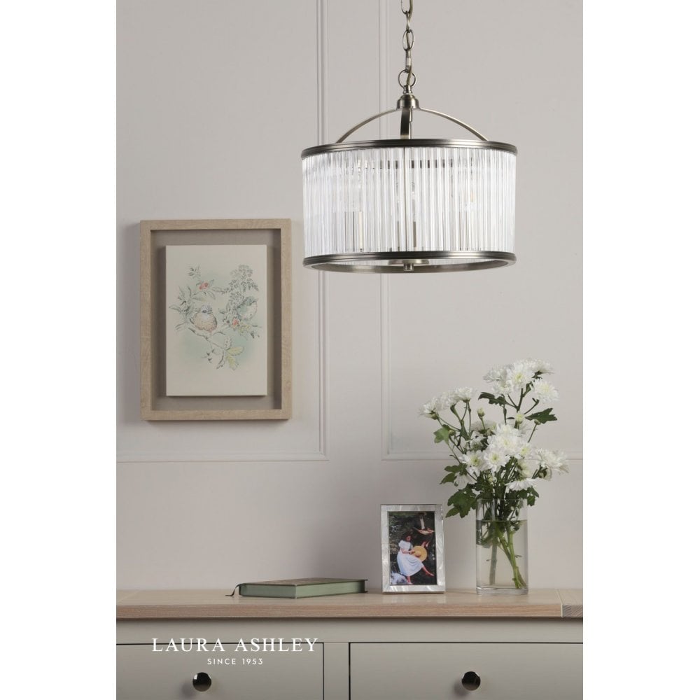 Sutton 3 Light Anique Brass Pendant