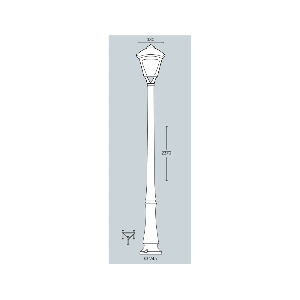 Emilio Sergio 15W Post Light in Black
