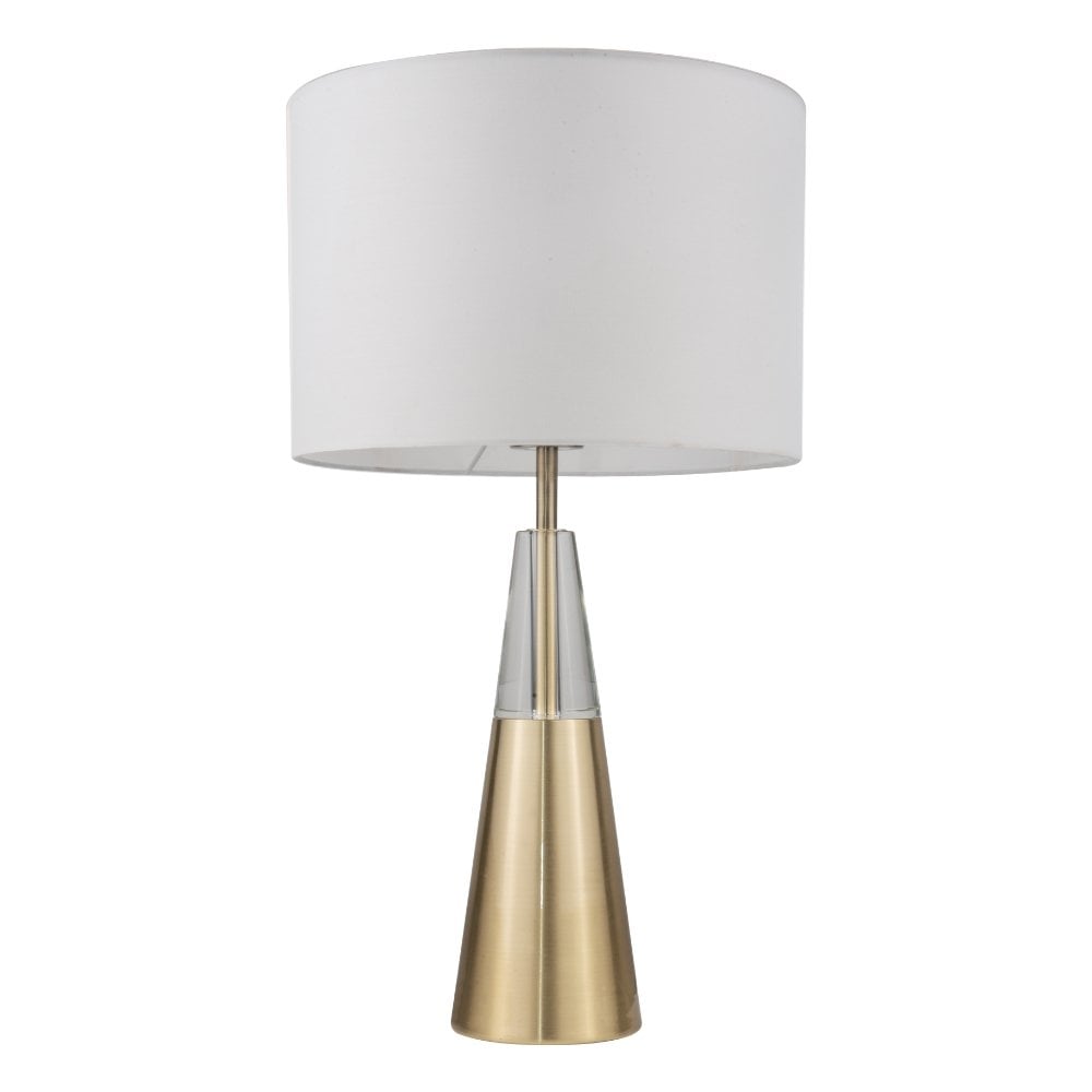 Lola Satin Gold Table Lamp C/W Shade