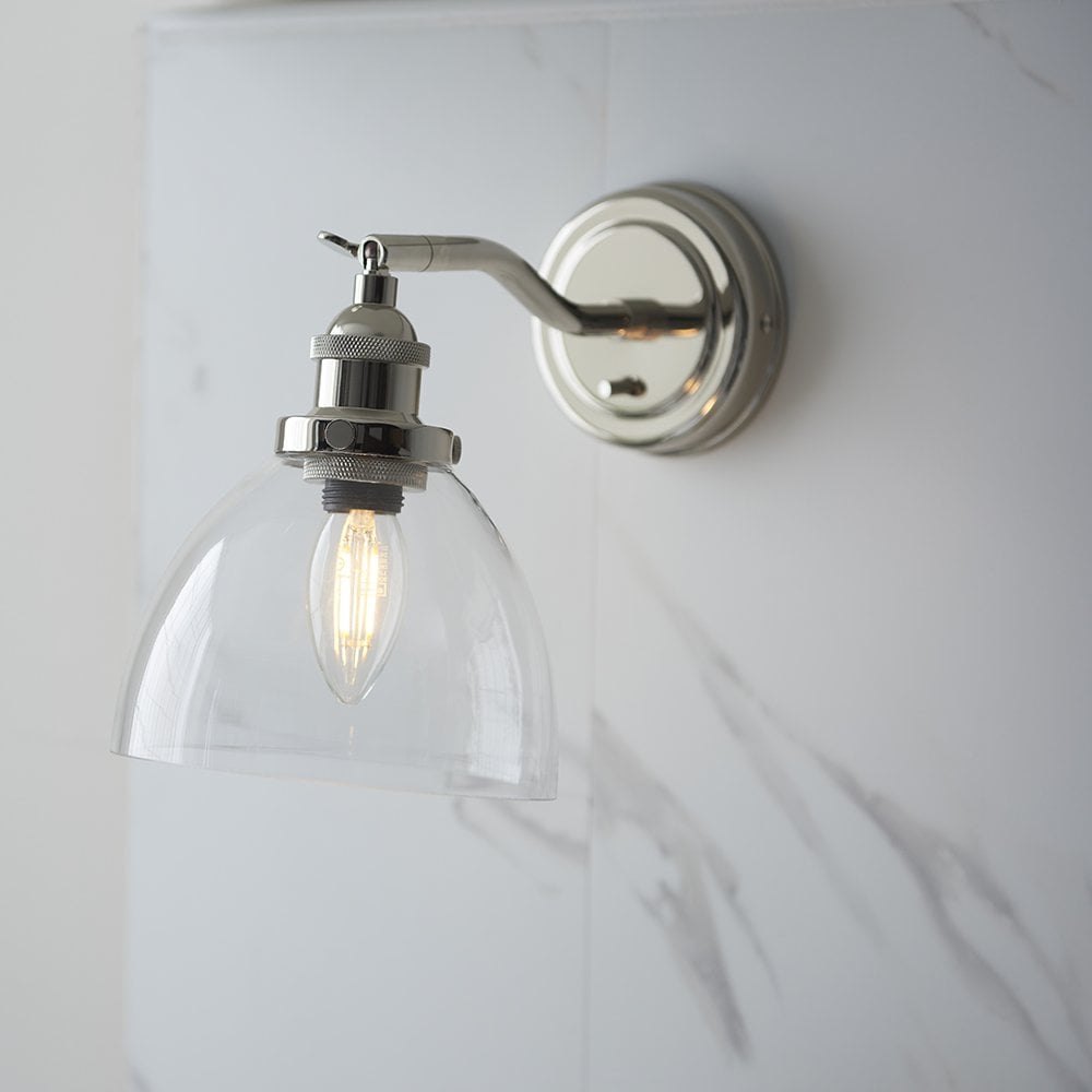 Hansen Wall Light in Bright Nickel