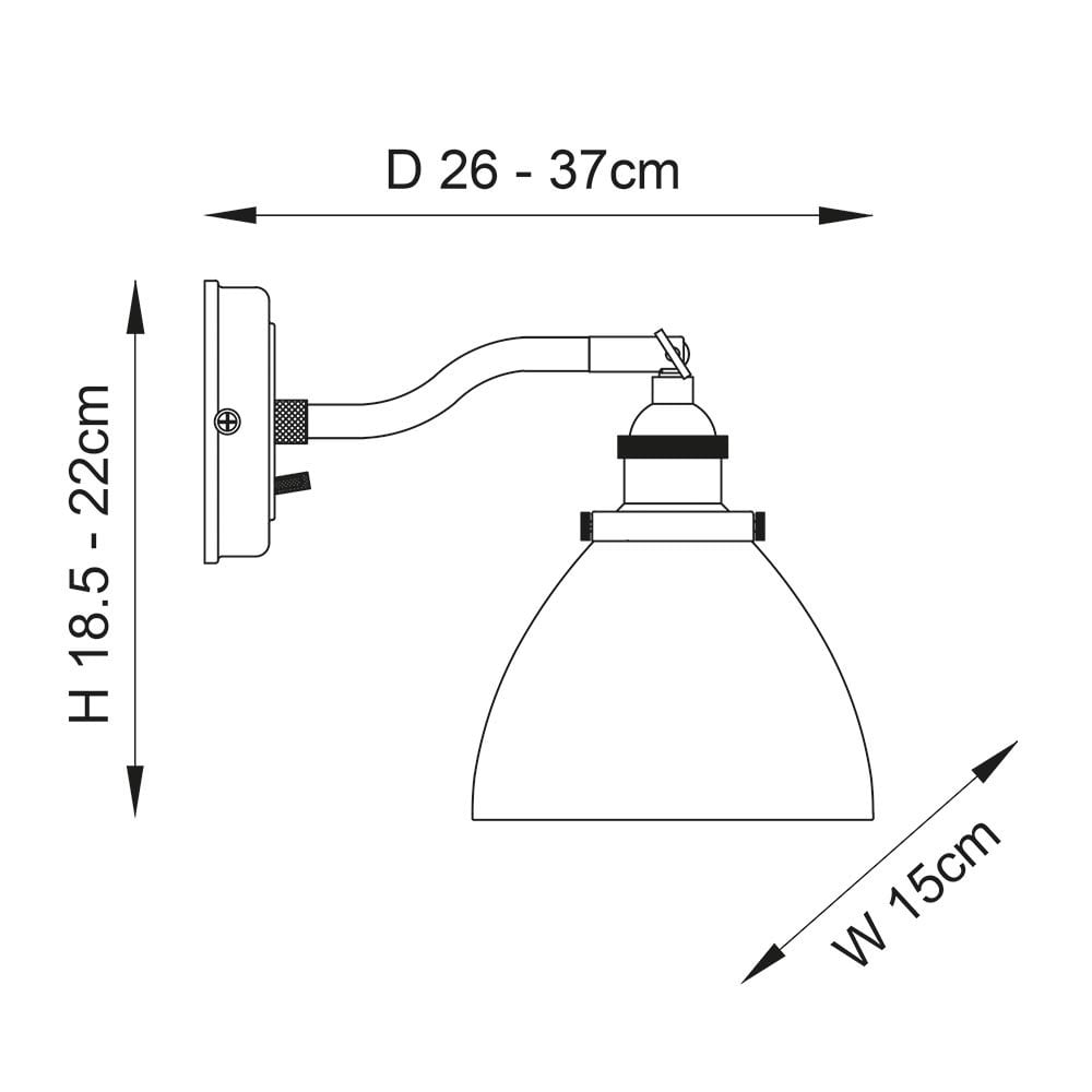 Hansen Wall Light in Bright Nickel