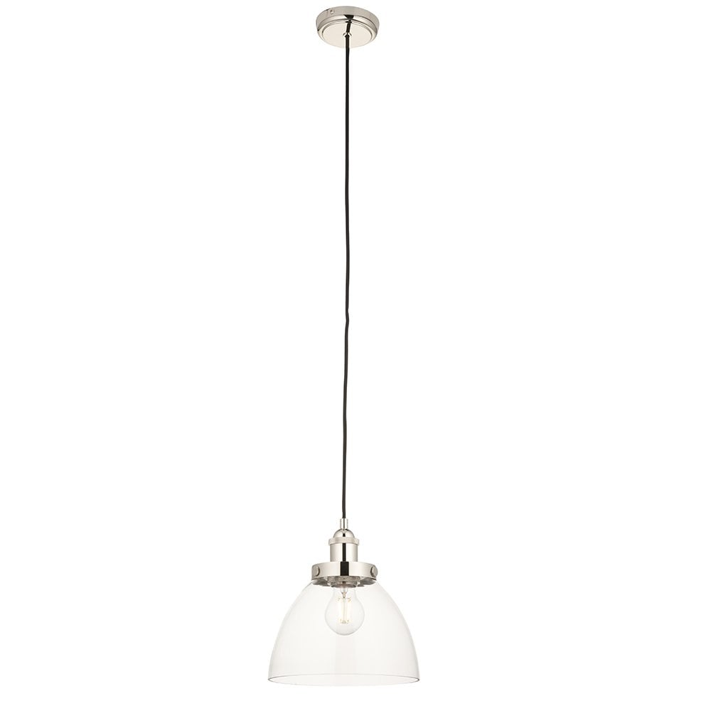 Hansen Single Pendant in Bright Nickel
