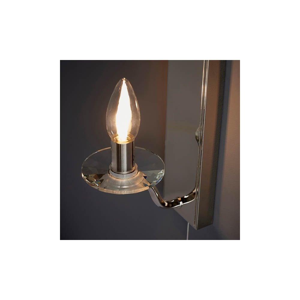 Garland Polished Nickel Wall Light IP44