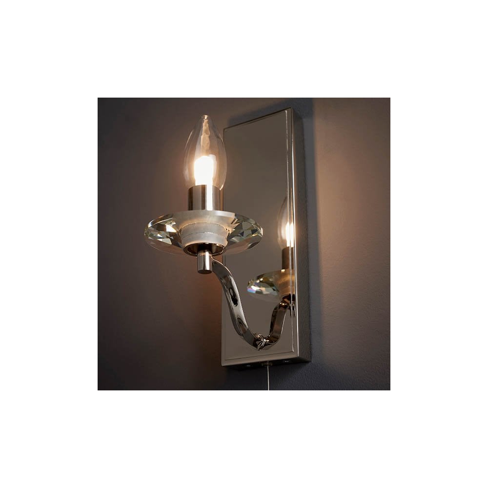 Garland Polished Nickel Wall Light IP44