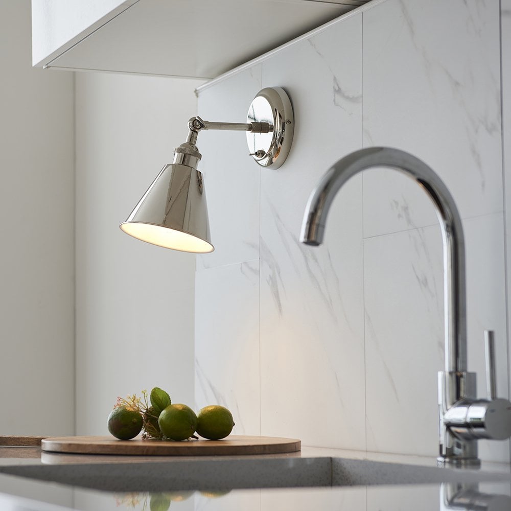 Hal Nickel Wall Light