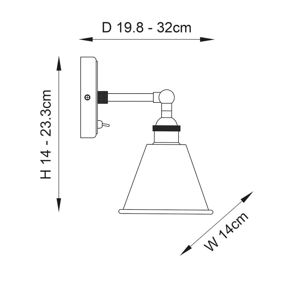 Hal Nickel Wall Light