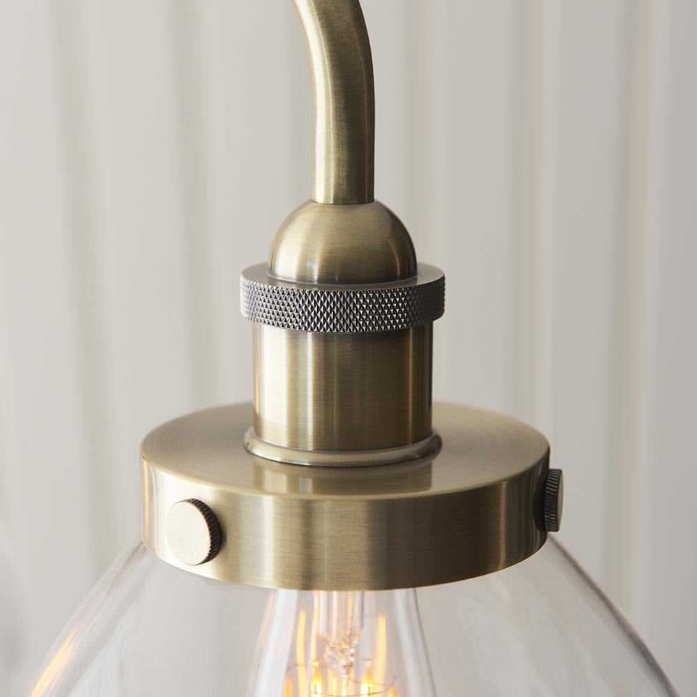 Hansen 3 Light Bar Linear Pendant in Antique Brass