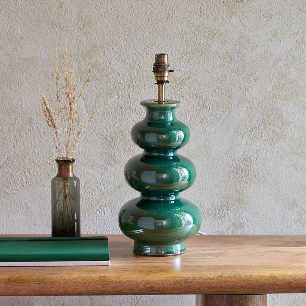 Monroe Gloss Green Table Lamp Base Only