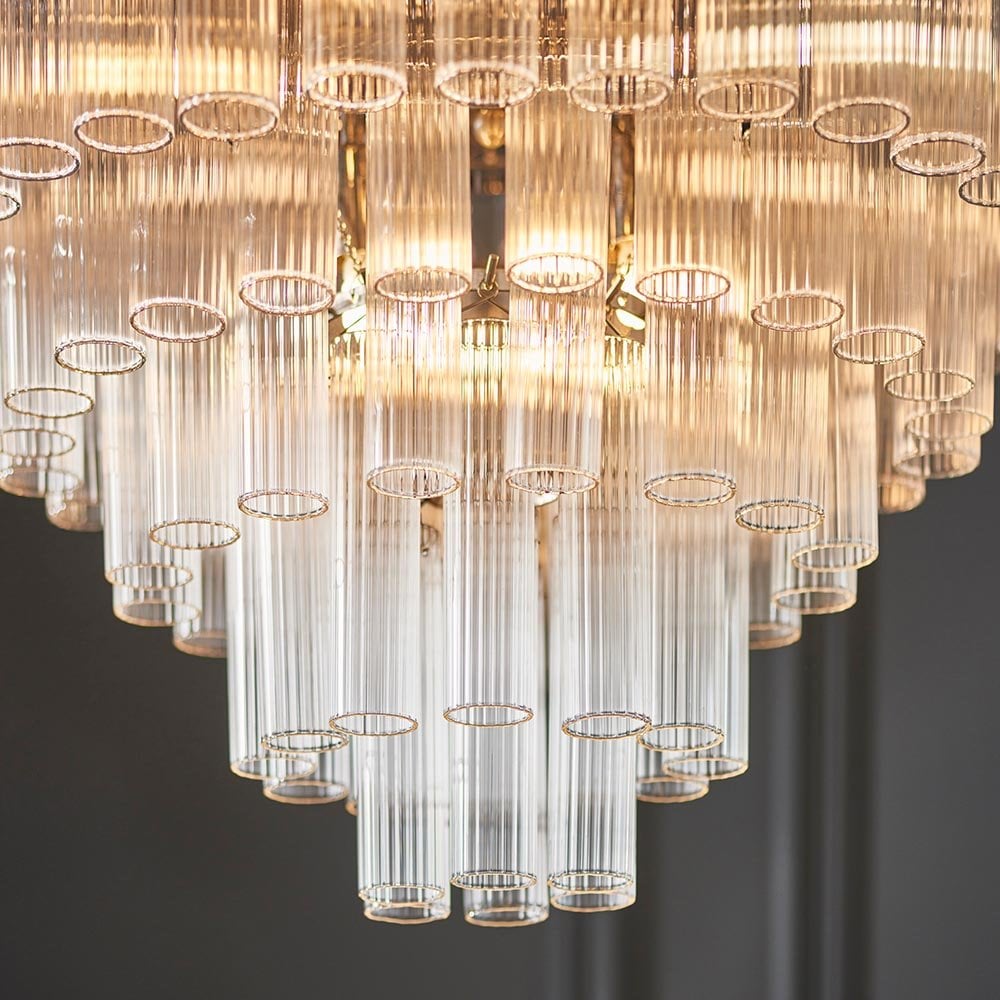 Toulouse 12 Light Pendant in Polished Nickel