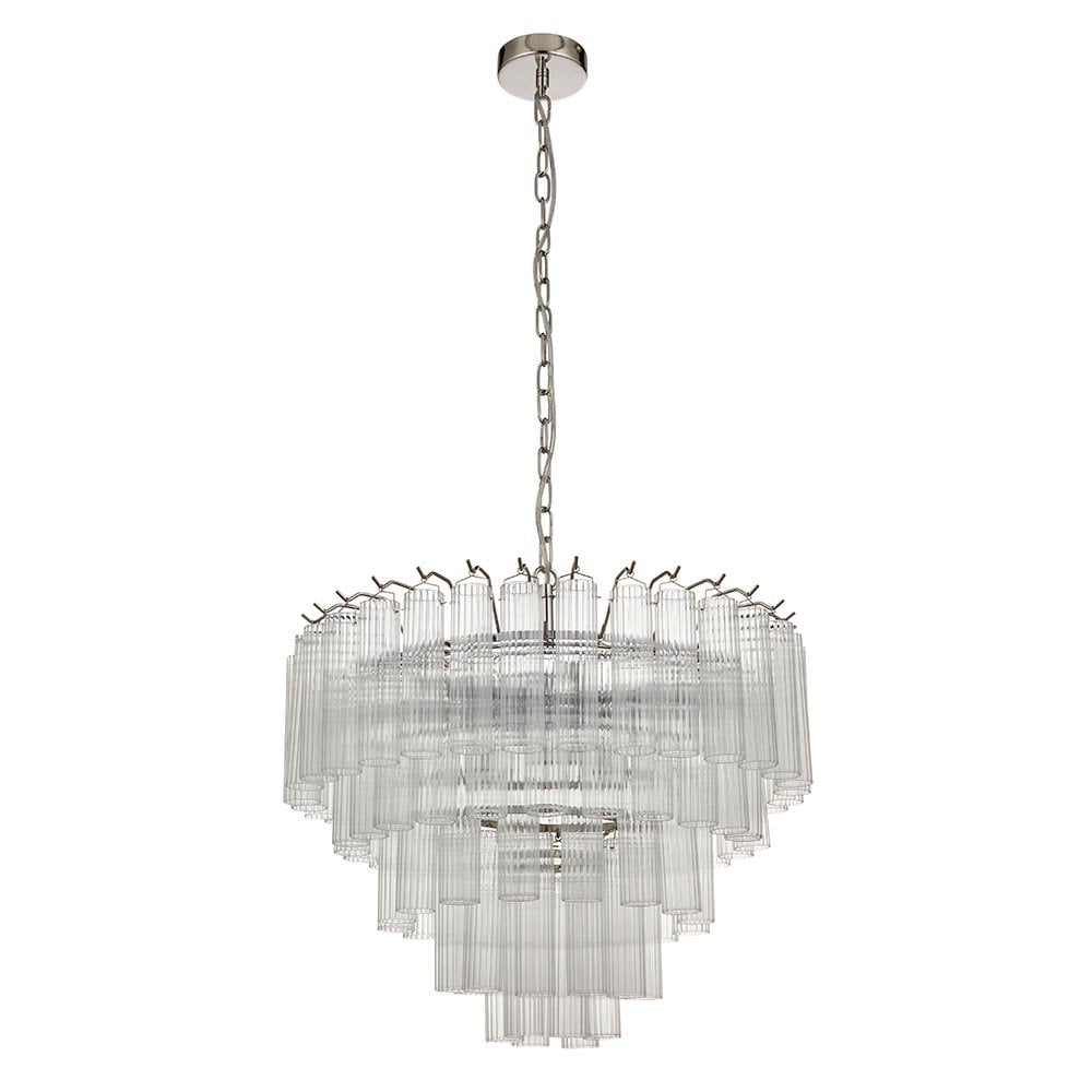 Toulouse 12 Light Pendant in Polished Nickel
