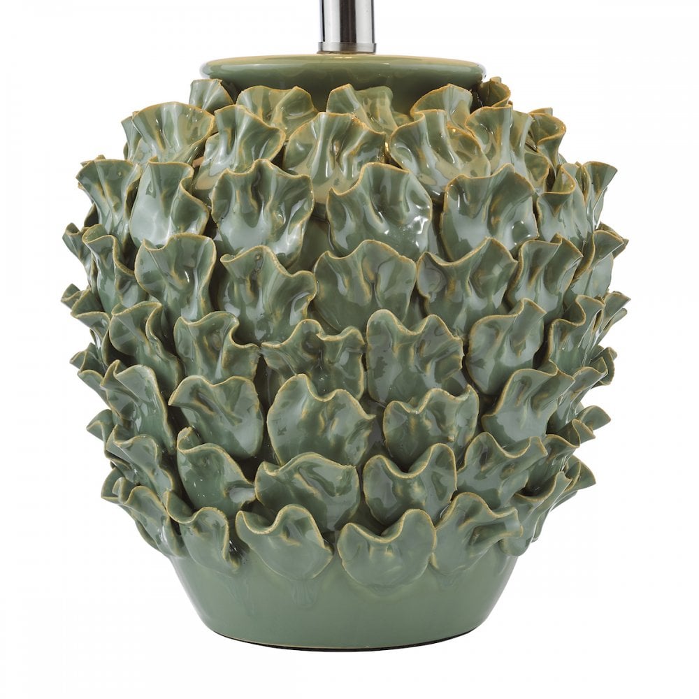 Ailsa Ceramic Table Lamp in Green Base Only