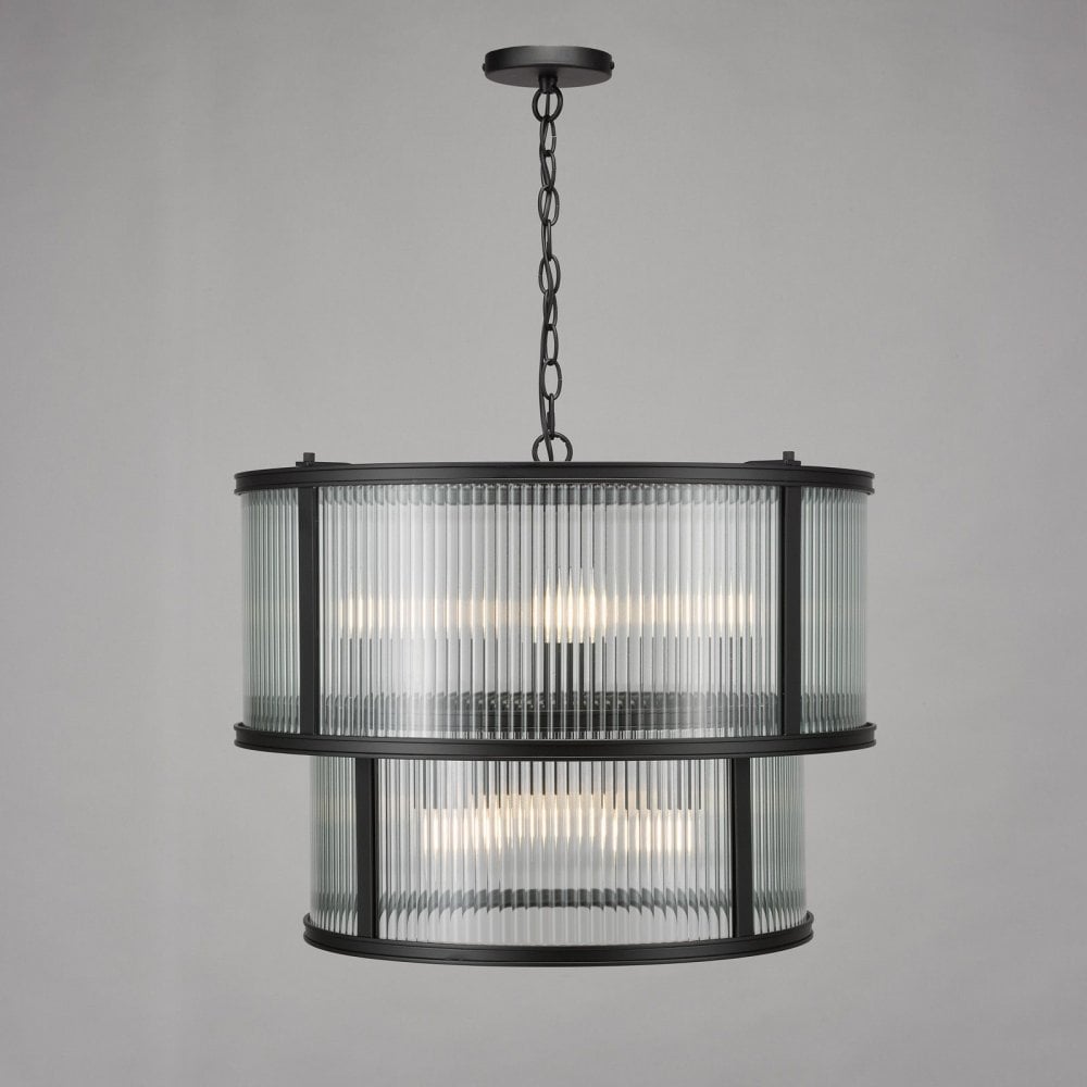 Bianka 6 Light Pendant in Matt Black