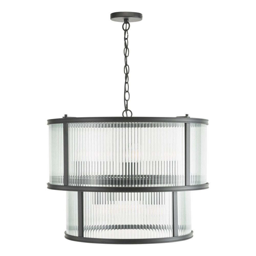Bianka 6 Light Pendant in Matt Black