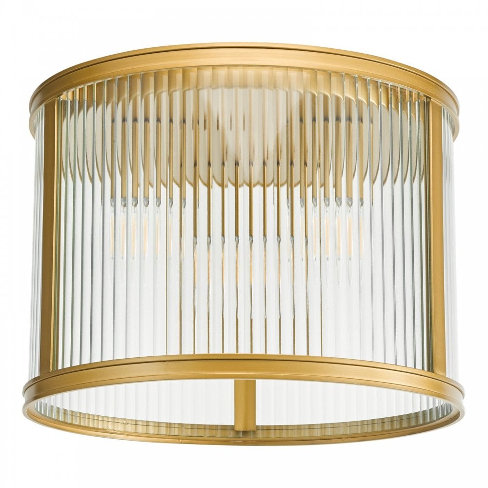 Bianka 3 Light Flush Fitting in Bronze Finish