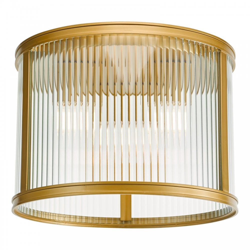 Bianka 3 Light Flush Fitting in Bronze Finish