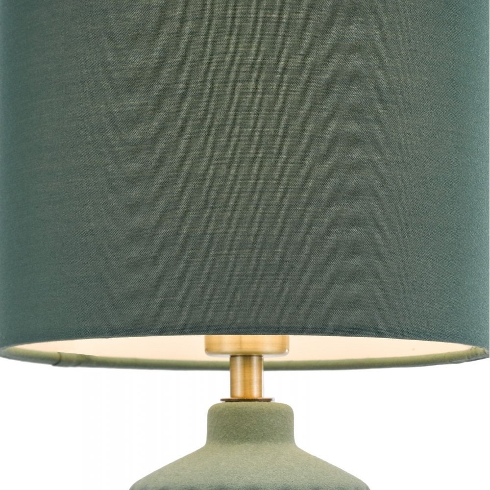 Chloris Small Green Table Lamp C/W Shade