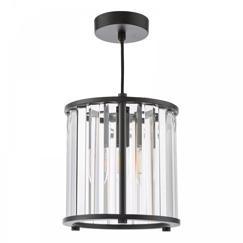 Kiran Single Pendant in Satin Black