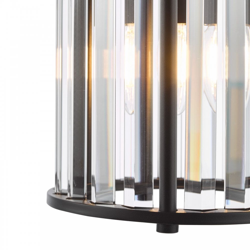 Kiran Single Pendant in Satin Black