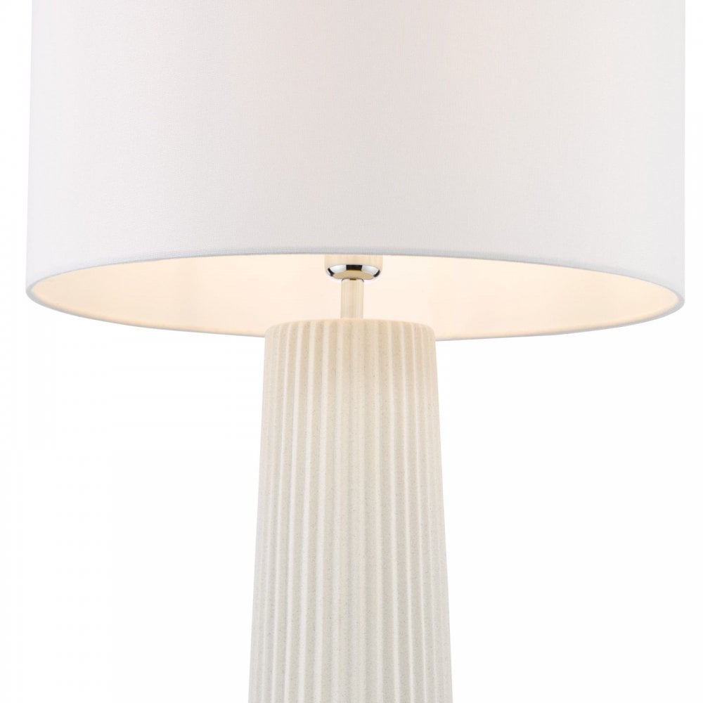Myla White Ceramic Table Lamp C/W Shade
