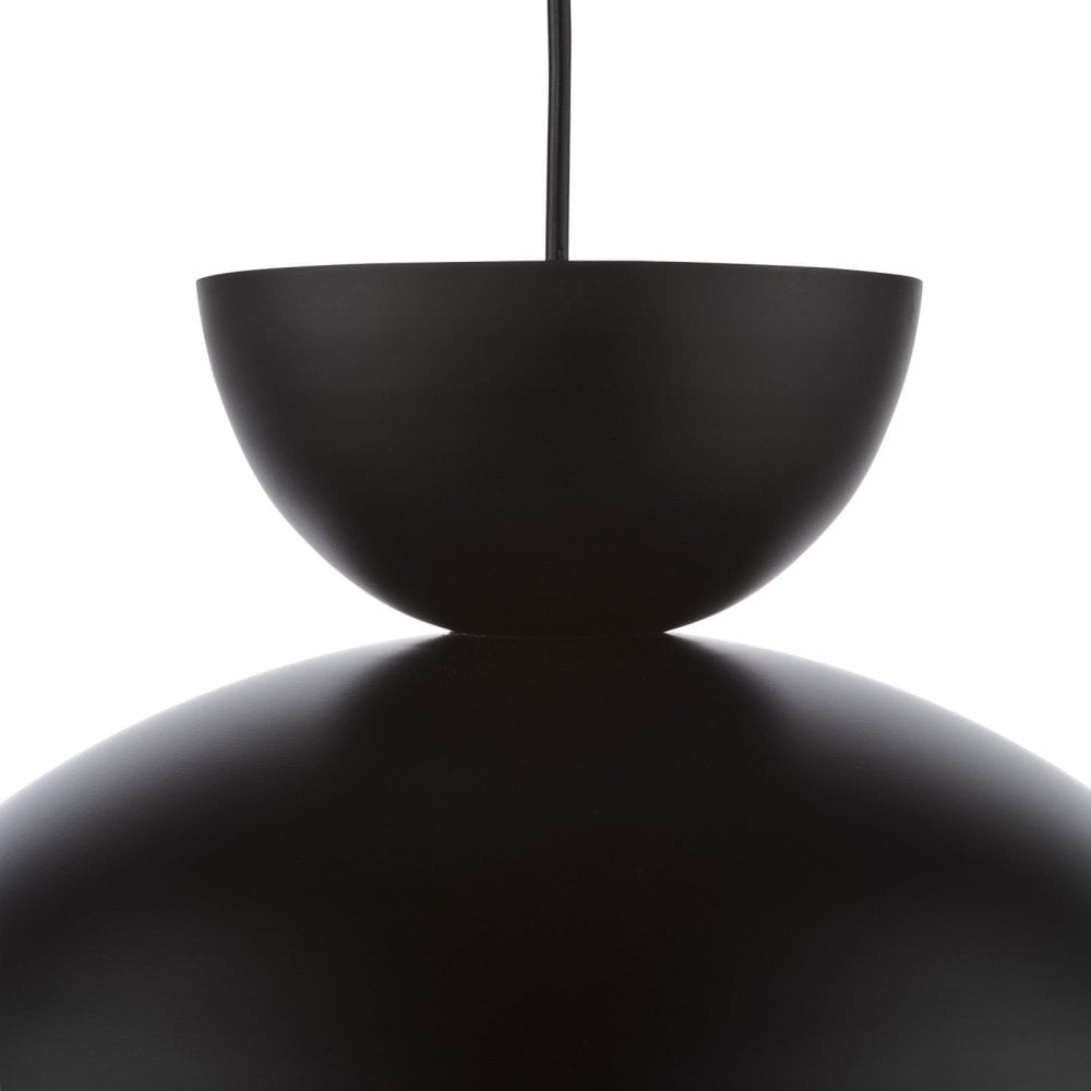 Riya Small Single Pendant in Matt Black