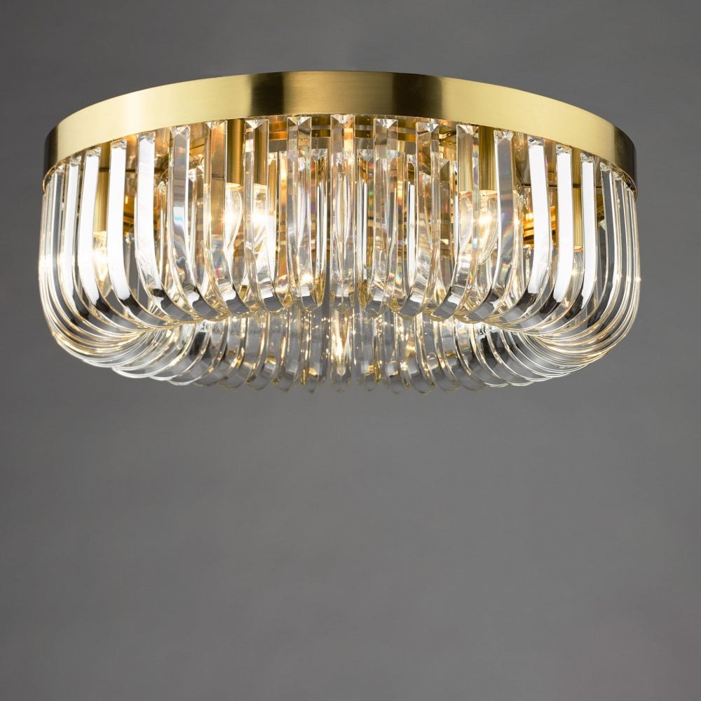 Sigourney 6 Light Satin Gold Semi Flush Fitting
