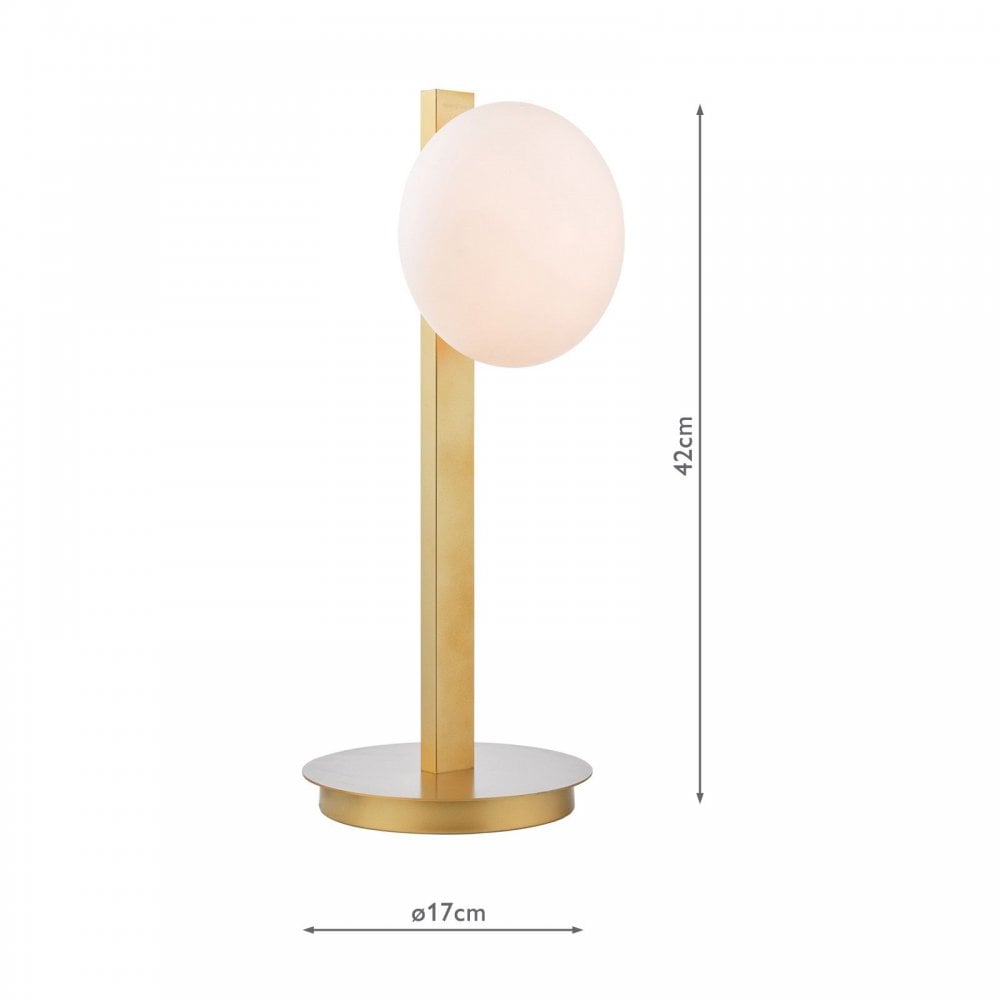 Tauri Gold & Opal Glass Table Lamp