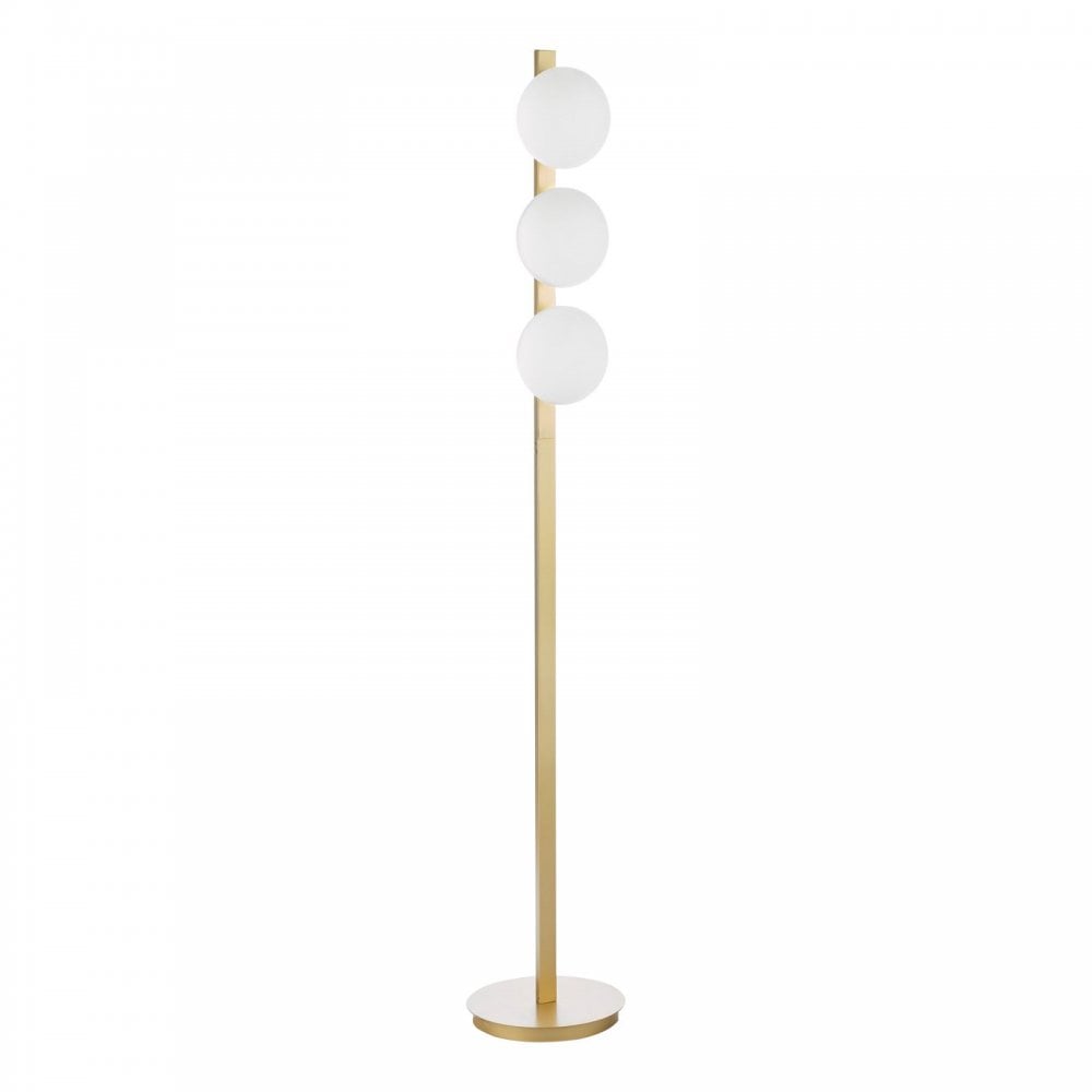 Tauri Gold & Opal Glass Floor Lamp
