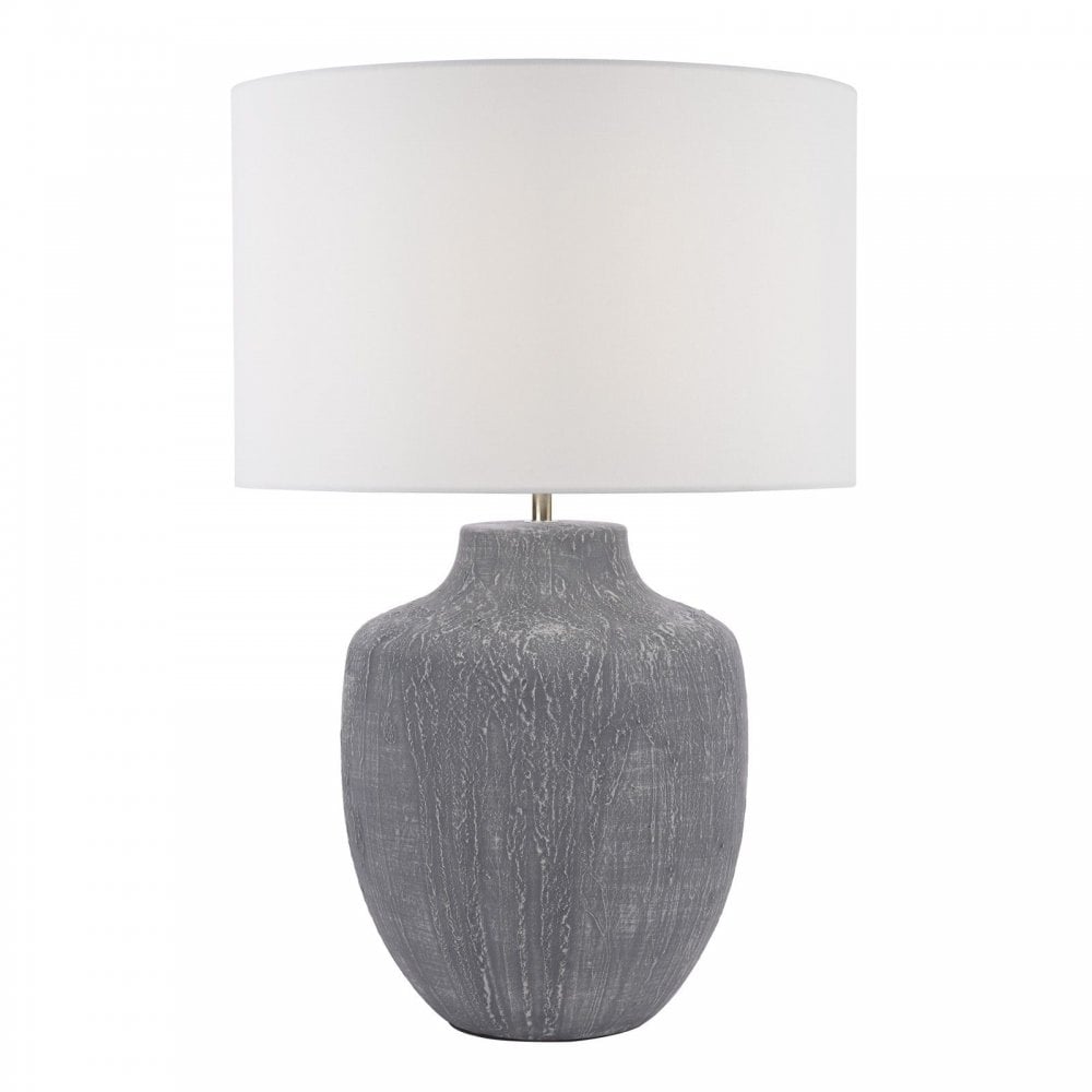 Udine Grey Table Lamp C/W Shade
