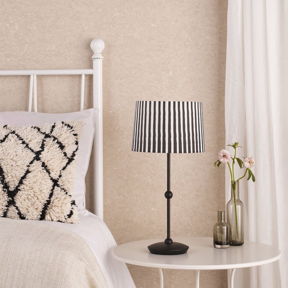Sosa Matt Black Table Lamp C/W Shade